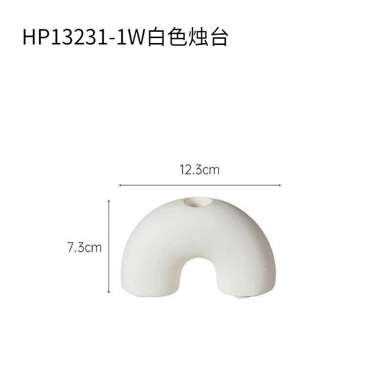 Medieval silencioso viento cerámico pedestal hogar retro negro y blanco accesorios de decoración para el hogar mesa de comedor candelabros adornos