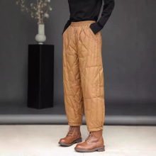 跨境秋冬新款羽绒裤女外穿时尚高腰2025年新款加厚防寒白鹅绒裤子