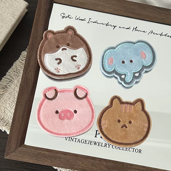 Cute and Adorable Animal-Themed Sweet Bangs Stickers - Little Pig and Elephant Magic Stickers - A Versatile Hair Accessory for Organizing Loose Hair for Girls
