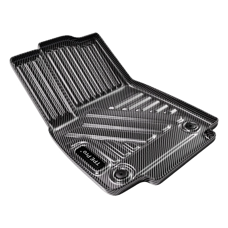Compatible Tesla, modified doormat with accessories carbon fibre, new version, made of TPE