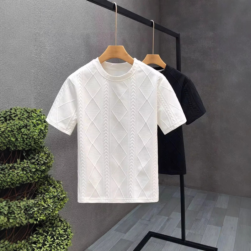 Ice Silk Quick-Drying Short-Sleeved T-Shirt for Men, Summer Thin Breathable Round-Neck Knitwear, Trendy Casual Sports Top Ice Silk Quick-Drying Short-Sleeved T-Shirt for Men, Summer Thin Breathable Round-Neck Knitwear, Trendy Casual Sports Top