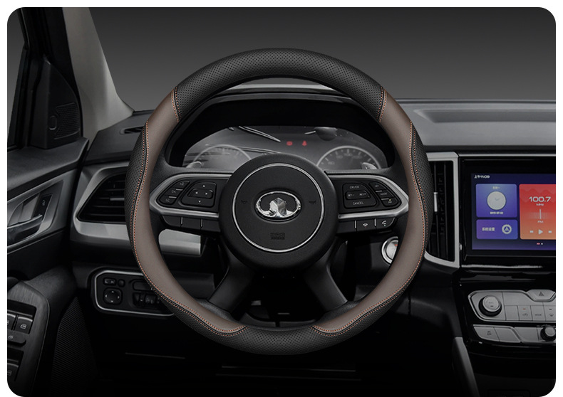 Great Wall Great Wall Cannon King Kong Cannon Windrunner 5/6/7 Pickup Steering Wheel Cover Leather Handlebar Cover Commercial Black Bullet Off-Road Version