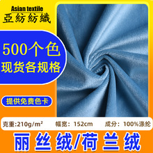 现货210g丽丝绒面料布 沙发窗帘抱枕束口袋荷兰绒布料布匹天鹅绒