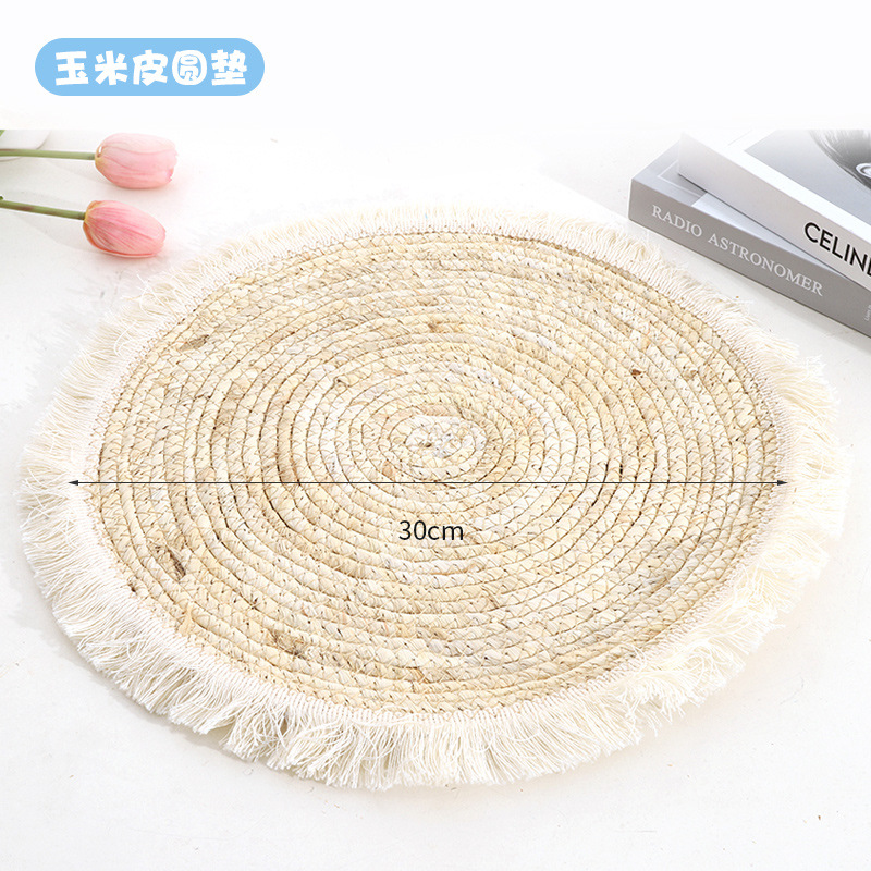 옥수수 껍질 원형 패드 30cm