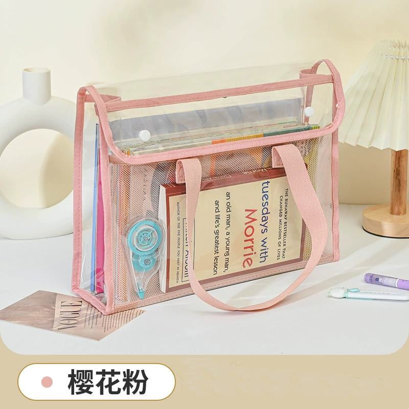 Waterproof capacious high quality handheld bag PVC for folders