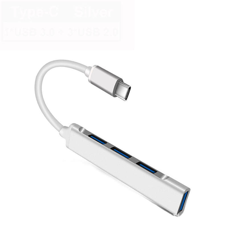 Cross-border four-in-one usb3.0 Hub laptop interface extender one-to-four type-c docking station