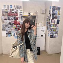 复古格子长袖衬衫小众外套春秋新款设计潮流慵懒衬衣宽松休闲上衣