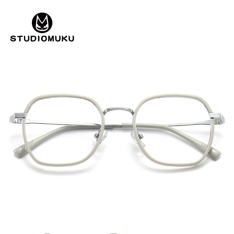 STUDIOMUKU gafas frescas de madera ultraligero cara pequeña marco cuadrado marco único diseño gradiente marco gafas image 3