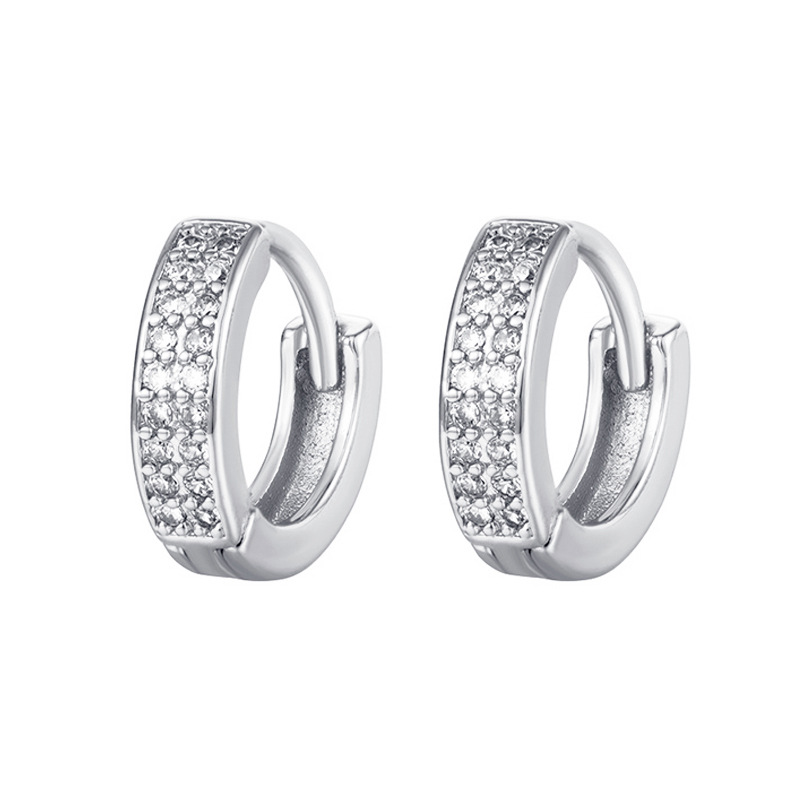 Simple Style Oreille Boucle De Cuivre Micro Incrusté Zircon Boucles D'oreilles display picture 5