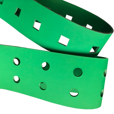 Single-sided cowhide industrial transmission and Avtomobil ötürücü kəmərləri - perforated-sheet-base