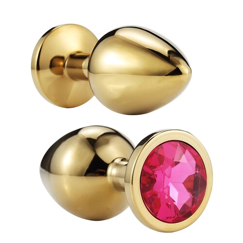 Metal Anal Plug Adult Sex Toy Wholesale Dropshipping Perineal Stainless Steel Colorful Base Drill Anal Expander (Small Size)