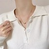 Universal advanced necklace, lightening hair dye, long sweater, accessory from pearl, chain for key bag , high-quality style