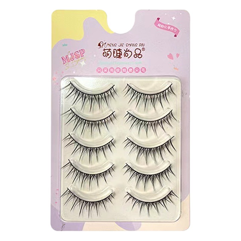 Linda pestaña shangpin a09 pequeño diablo natural grueso hilo de algodón tallo dibujos animados Barbie hadas pestañas falsas