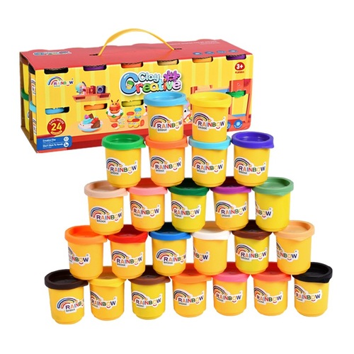 Children's Play-Doh Non-Toxic Clay 12 Colors 24 Colors Clay Storage Bucket Baby Toy