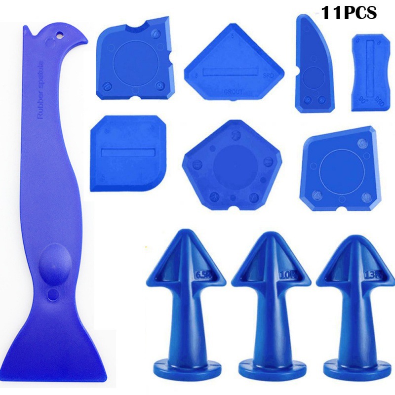 跨境11件套2合一阳勾刀美缝工具密封胶填缝刮板刮刀填缝涂抹器