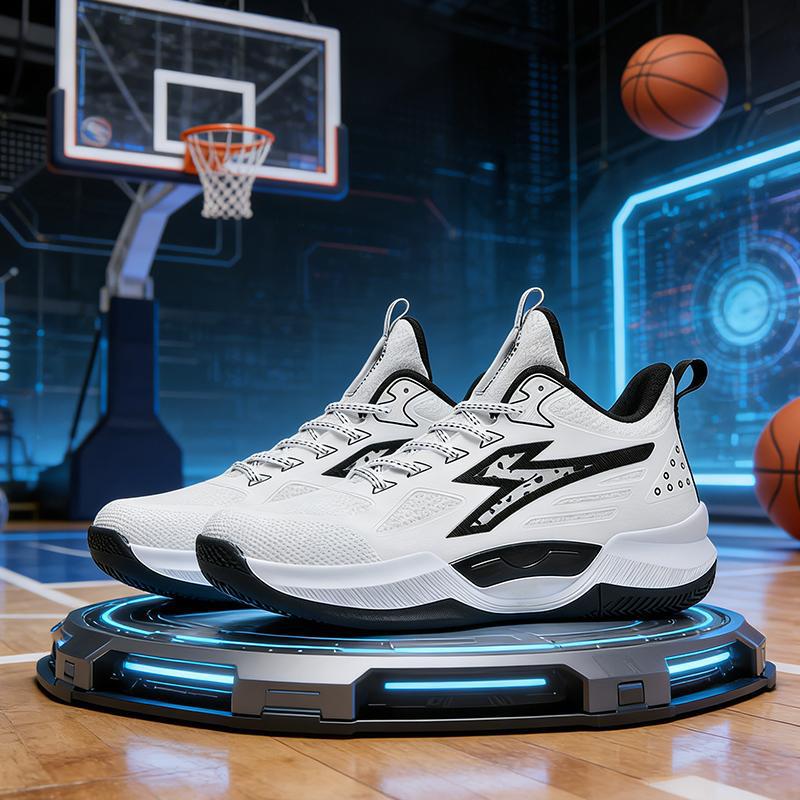 Zapatillas de Baloncesto de Caña Baja para Hombre de PU y TPR Antideslizantes para Entrenamiento image 5