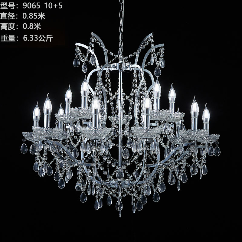 Lámparas de araña de cristal para decoración de salones de boda en hoteles, iluminación decorativa de hierro para techos, luces de escenario, accesorios para bodas. image 12