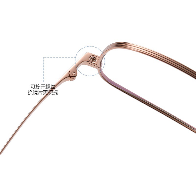Nueva moda gafas marco mujer IP chapado gafas lisas Hombre yj2029 extraíble tornillo gafas de titanio puro