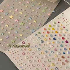 マカロンラブスターネイルアートステッカーエンボス加工立体日本のかわいい女の子粘着ネイルステッカー小柄