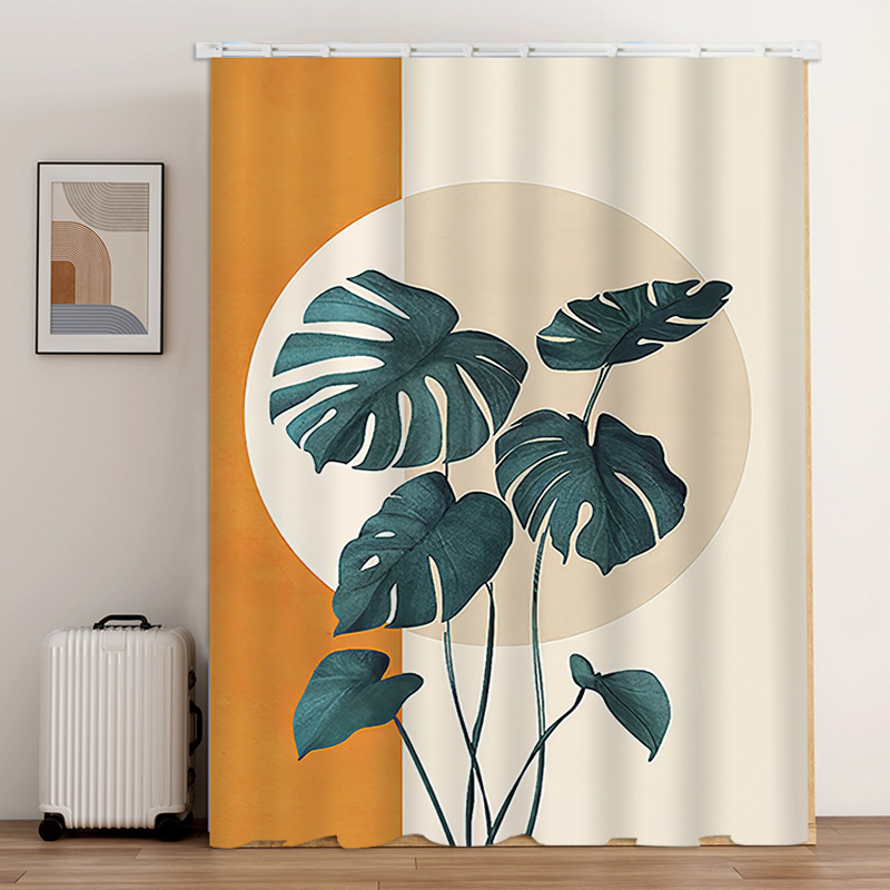 Nordic Style Wardrobe Curtain Paste Track Shade Curtain Cloakroom Ugly Shade Cabinet Hanging Curtain Decorative Bookcase Sliding Curtain