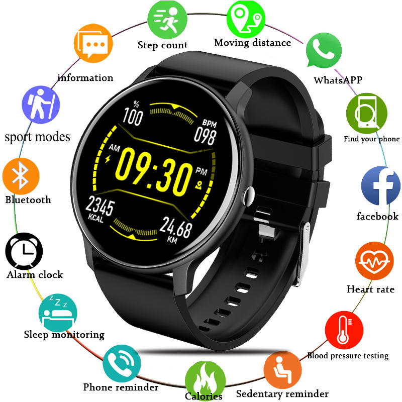 Cross-Border Zl02 Bluetooth Music Heart Rate Blood Pressure Blood Oxygen Sleep Multi-Sport Voice Assistant Smart Sports Watch