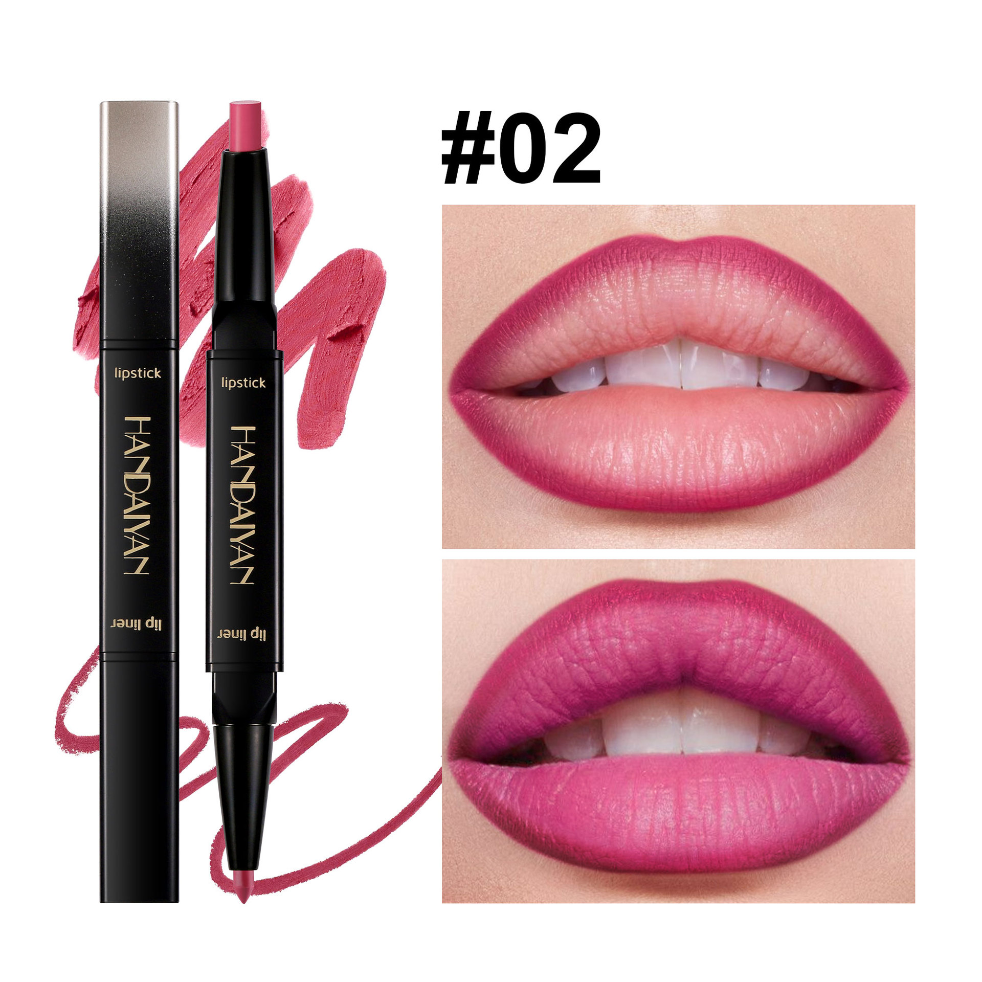 HANDAIYAN lápiz labial lápiz labial mate lápiz labial impermeable fácil de colorear lápiz labial spot transfronterizo