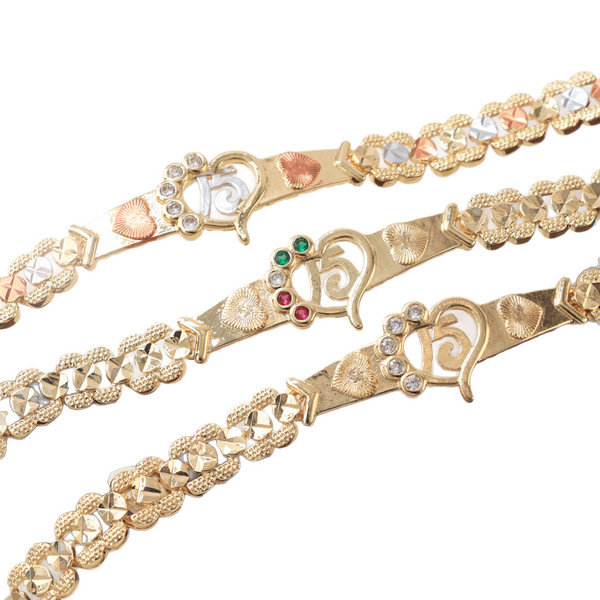 fashionable classic copper bracelet with zircon