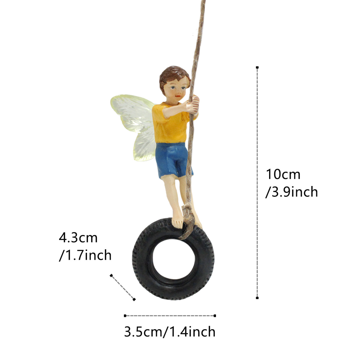 American country simulation tire boy pendant garden landscape B & B courtyard outdoor decoration pendant yard balcony