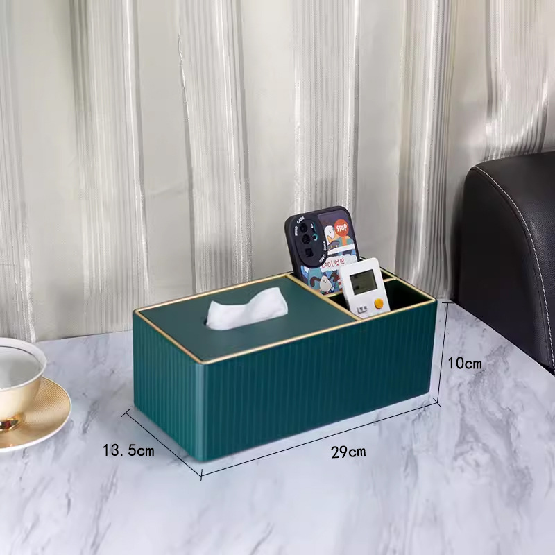 Impresión de la caja de pañuelos Hotel baño de pies tienda de lujo de gama alta de cuero multifuncional caja de papel higiénico caja de almacenamiento de escritorio