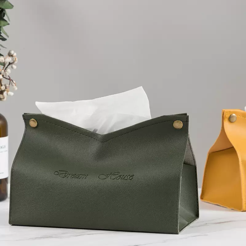 亚马逊跨境热销现代简约ins家用客厅PU抽纸盒车载便携纸巾盒批发