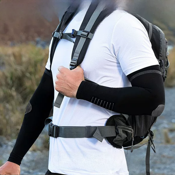 Outdoor Riding Sun Protection Ice Sleeve Fishing Sunshade Breathable Sleeve Ice Silk Breathable Non-slip Summer Sports Arm Guard for Men