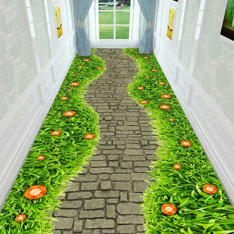 Alfombra 3D hogar sala de estar dormitorio completo pared pasillo corte alfombra cocina antideslizante puerta mat