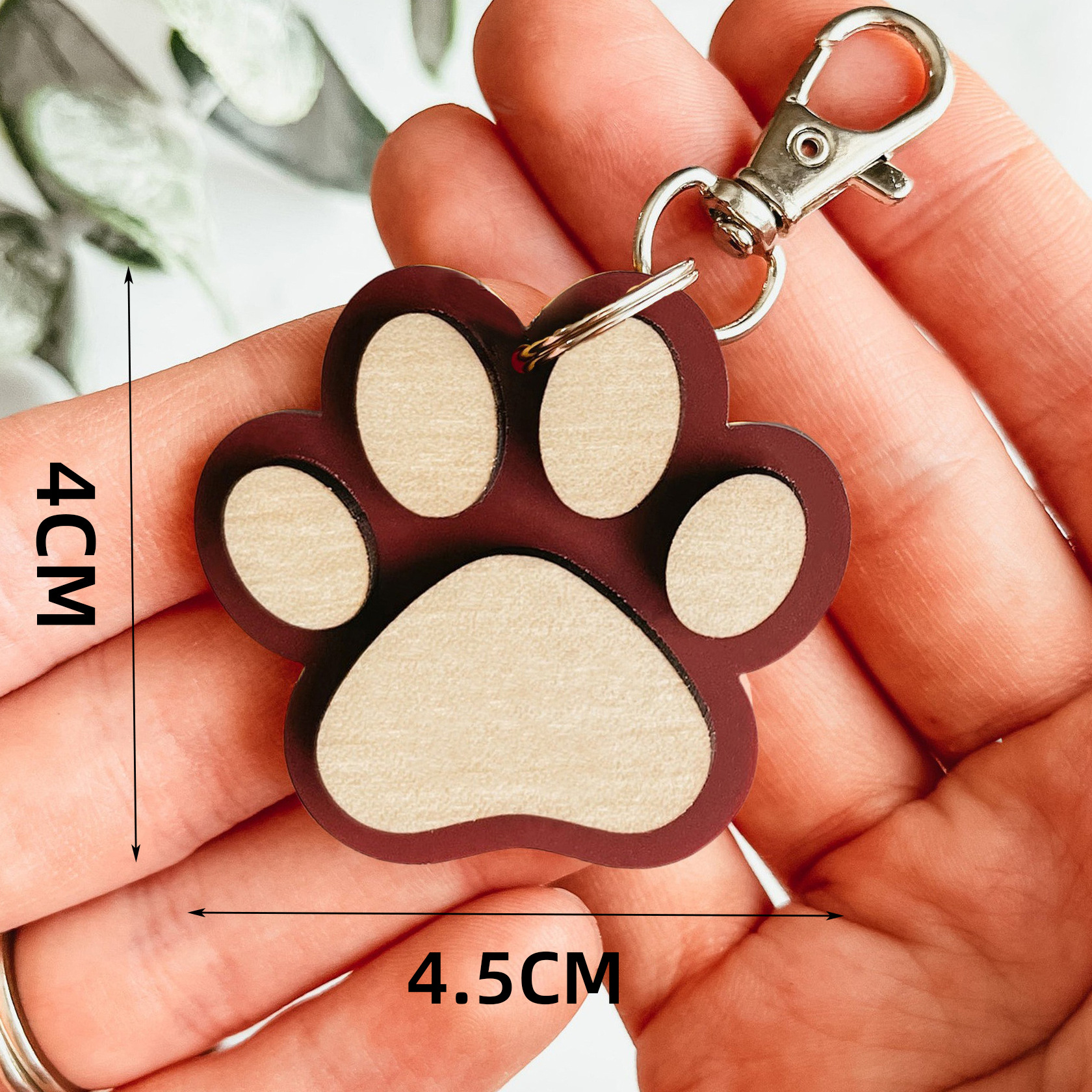 10g Weight Keychain Classification 1 Piece Quantity Holiday, Daily Occasion Wood, Boxwood Material Color Block Pattern Simple Style Style 1 Piece Simple Style Color Block Wood Boxwood Keychain 无