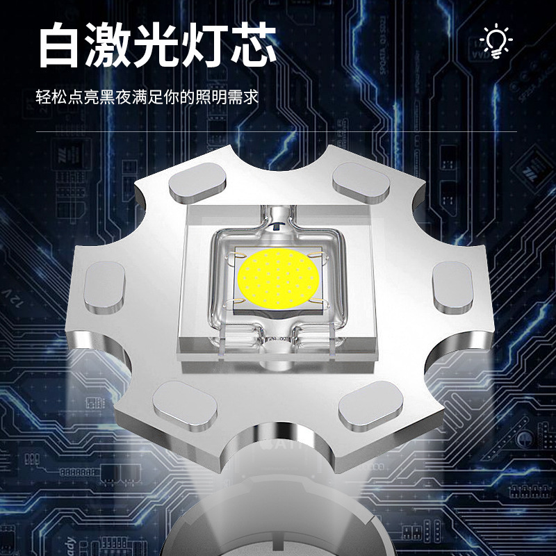 Ejecución de volumen entrega de una pieza pequeña linterna de aleación de aluminio lámpara láser cuentas de pantalla de potencia linterna transfronteriza nuevo producto al por mayor