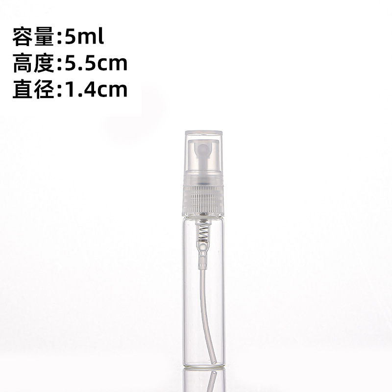 5ml transparent plastic half-hood pump head; transparent; glass