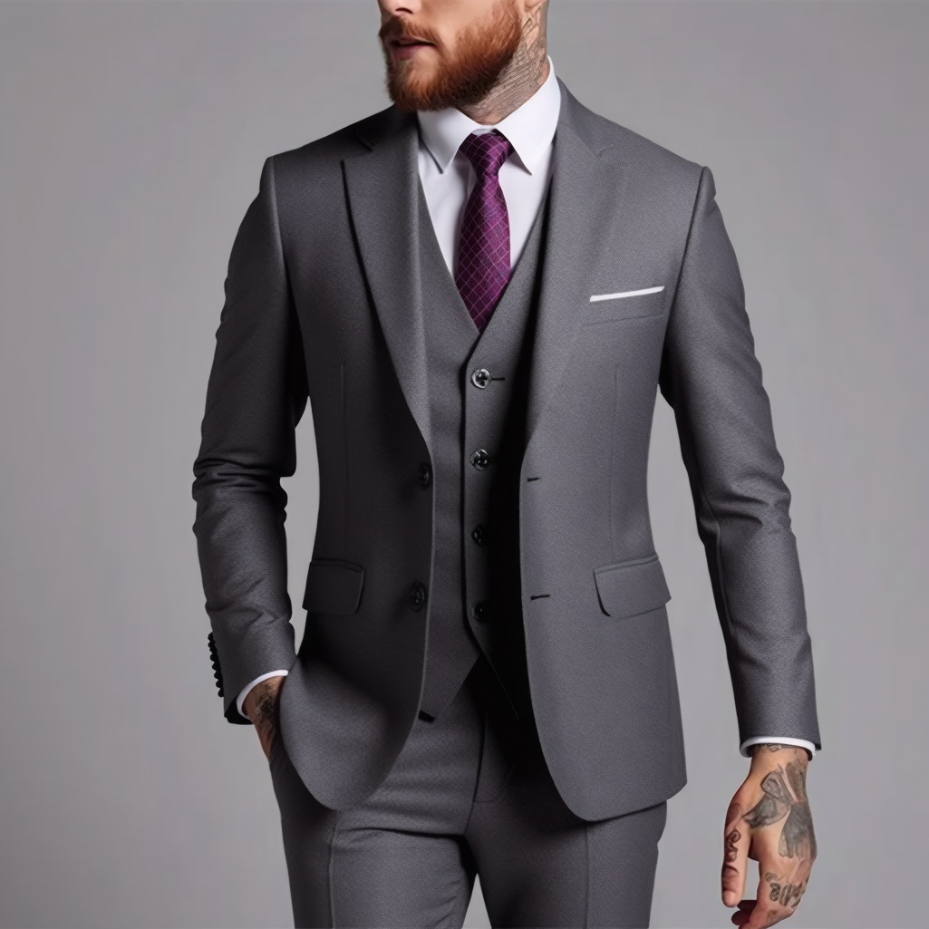 Abito uomo tre pezzi formale per lavoro matrimonio e ufficio_voghion.com