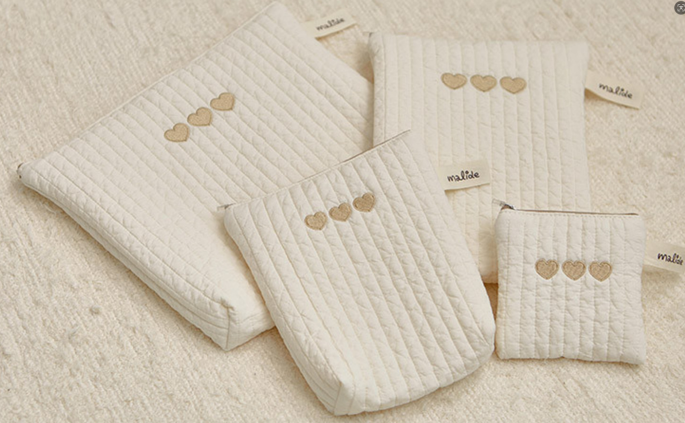 韓国インママバッグリボン刺繍3点セット多機能マザー&ベビーバッグお出かけに便利な収納