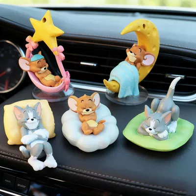 Tom and Jerry Car Ornaments, Car ornaments - cat-and-mouse-series-recommended-complete-set-of-five-pieces-traceless-car-stickers