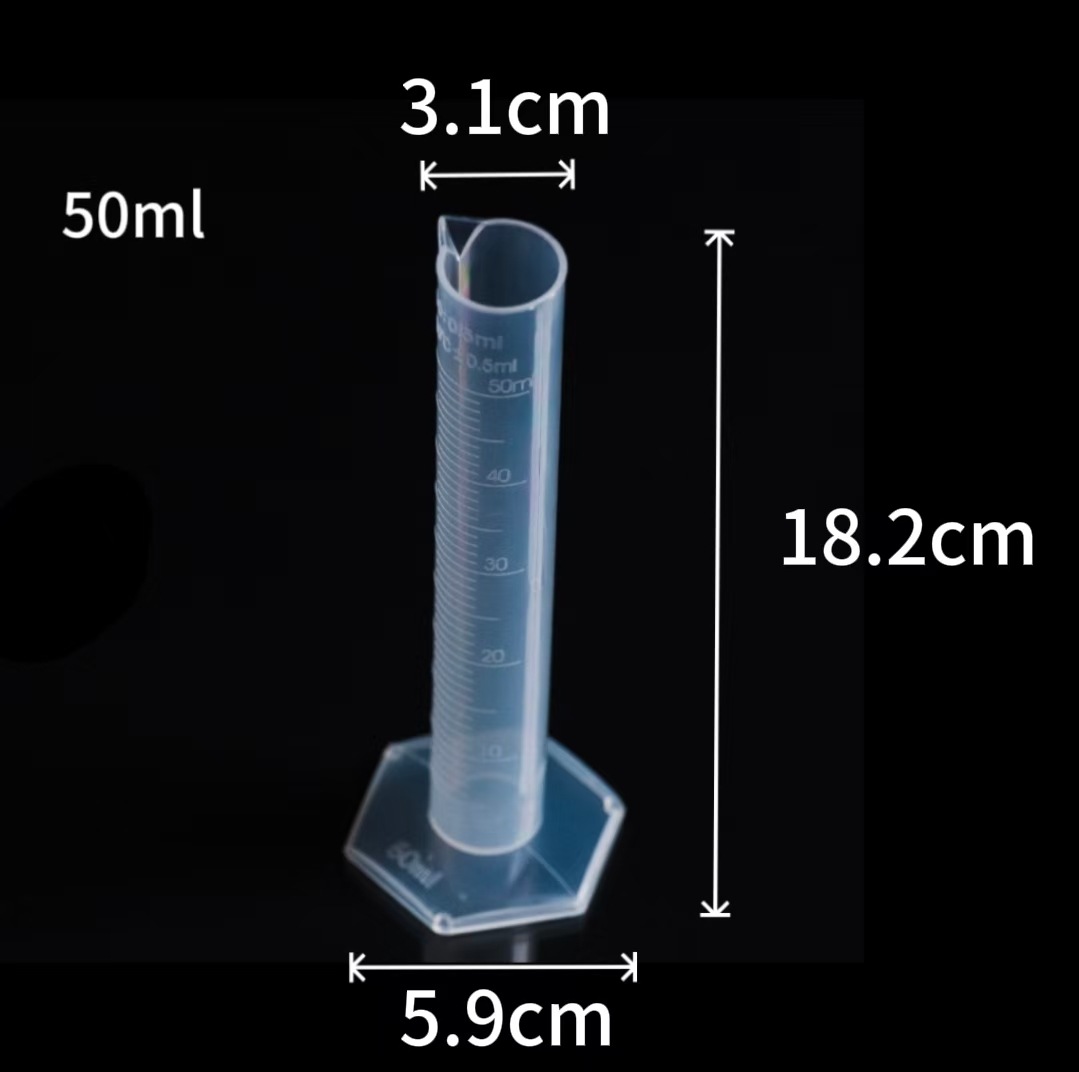 cilindro de medición de taza de plástico herramienta de pesaje resistente a altas temperaturas línea azul cilindro de medición pp escala cilindro de medición taza barril de medición