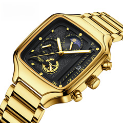 Wholesale one piece of Nibosi foreign trade cross-border student waterproof calendar personalized square quartz watch