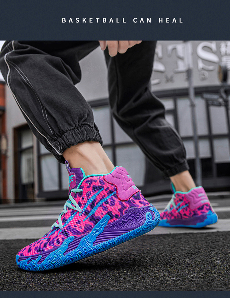 Three-ball Three-generation Bauer Basketball Shoes for Men and Women Anti-slip and Wear-resistant High-top Concrete Combat Cushioning Sports Shoes_voghion.com