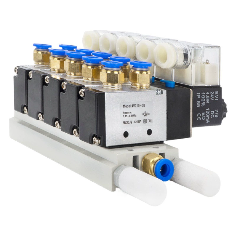 Электромагнитный клапан 4V210-08 DC24V Пневматический регулирующий клапан 4V310-10 4V410-15 двухпозиционный пятиходовой AC220V