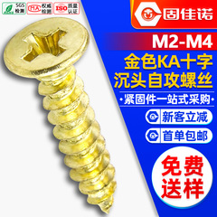 KA金色ねじ十字沈頭タッピングねじ平頭自貢ねじ金メッキ自功ねじM2/M3/M4