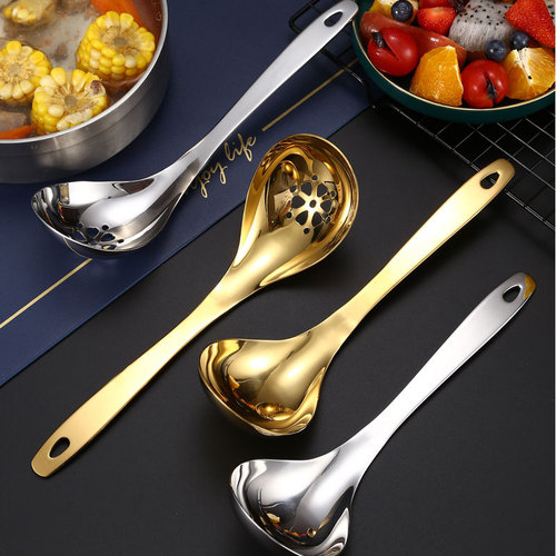 304 stainless steel spoon household large spoon creative long handle spoon hot pot colander restaurant public spoon rice spoon soup spoon