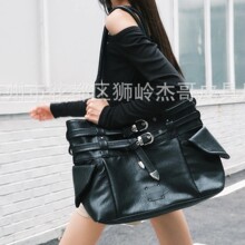 韩国小众设计皮带扣大容量机车包2026新款黑武士甜味土豆单肩包