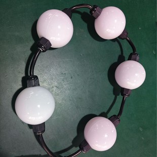 LED point light source magic color 3D spherical light 50mmRGB full color effect all outdoor waterproof decoration 360-degree luminous