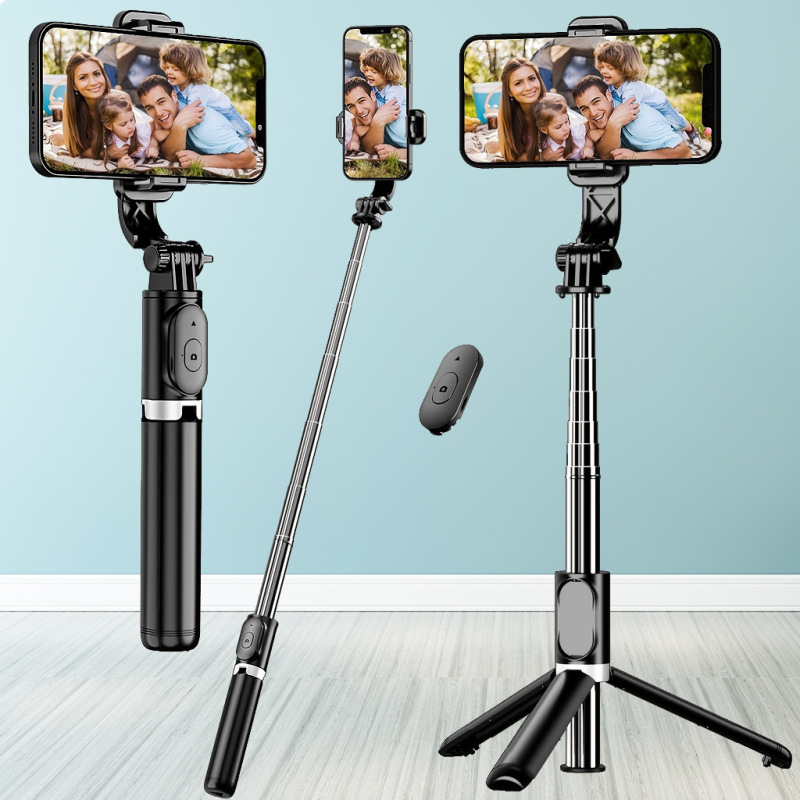Q02人気商品 ブルートゥース自撮り棒スタンド 新型スマホリモコン撮影 アウトドアライブ三脚 工場卸売|undefined