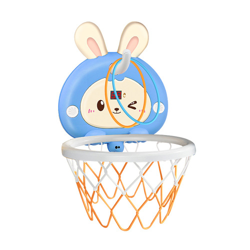 Children's basketball frame shooting rack indoor home hanging baby toy automatic scoring basketball board foldable storage