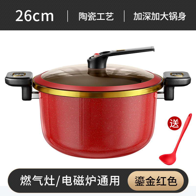 26 - olla de sopa Roja a presión ligera + microtapa