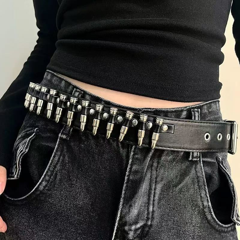 レトロなデニムデザインベルト女性の個性 y2k 古いアメリカンスタイルのジーンズベルト装飾パンツベルトトレンディ